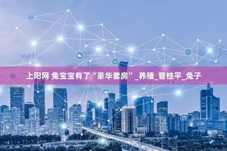 上阳网 兔宝宝有了“豪华套房”_养殖_管桂平_兔子