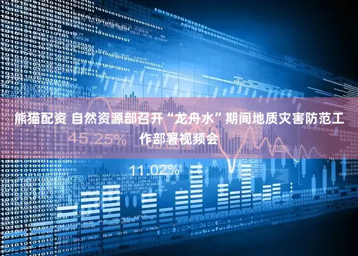 熊猫配资 自然资源部召开“龙舟水”期间地质灾害防范工作部署视频会